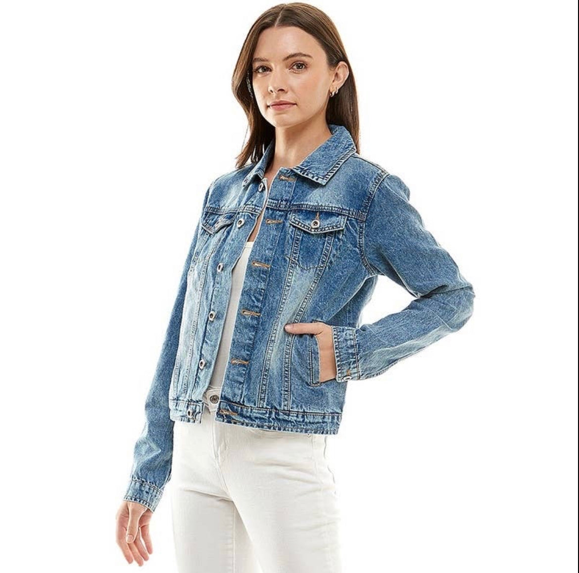 Casual Denim Jacket - Keweenaw Klass Boutique LLC