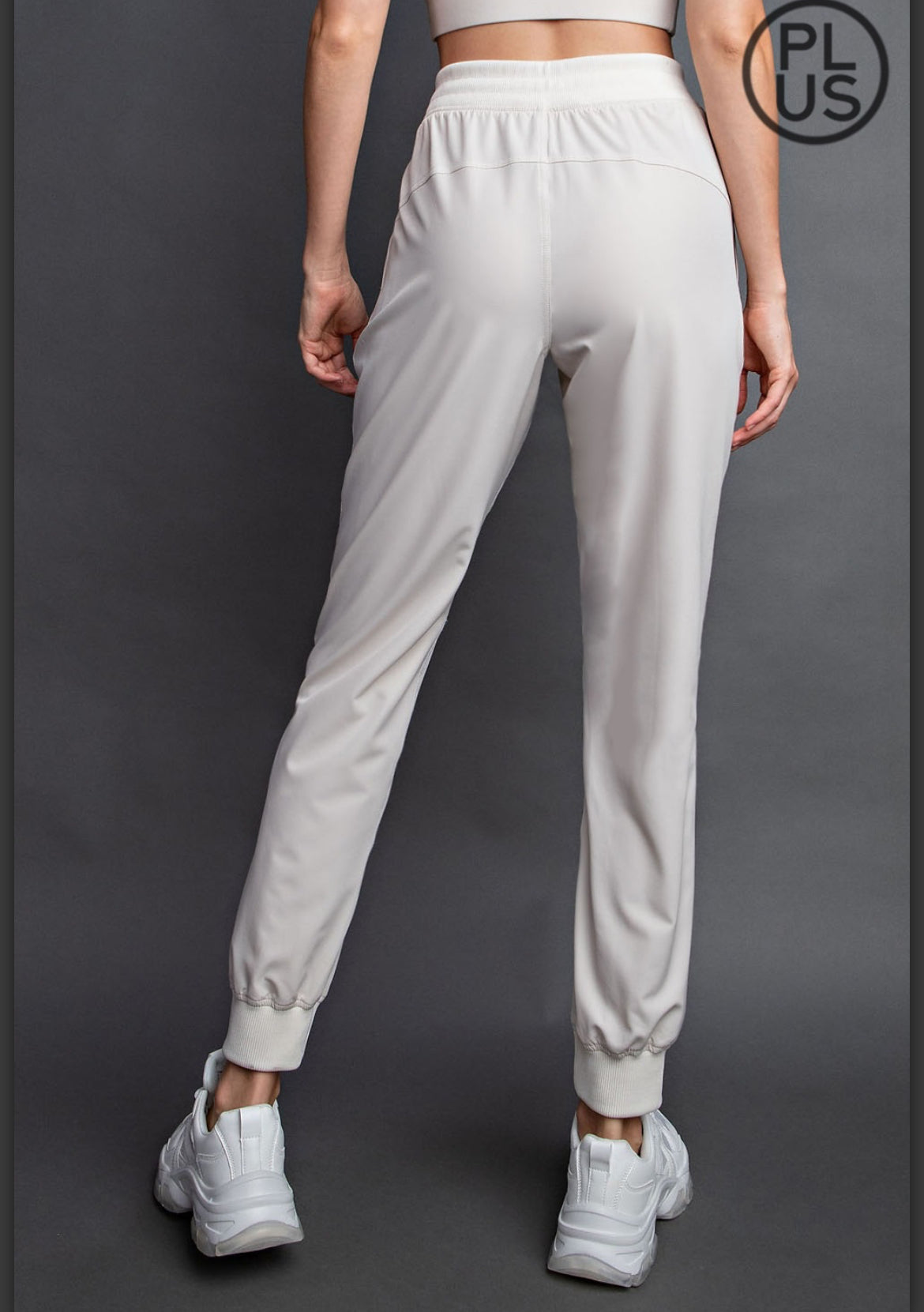 Crème Oxford St Woven Dance Studio Mid Rise Full Length Pants