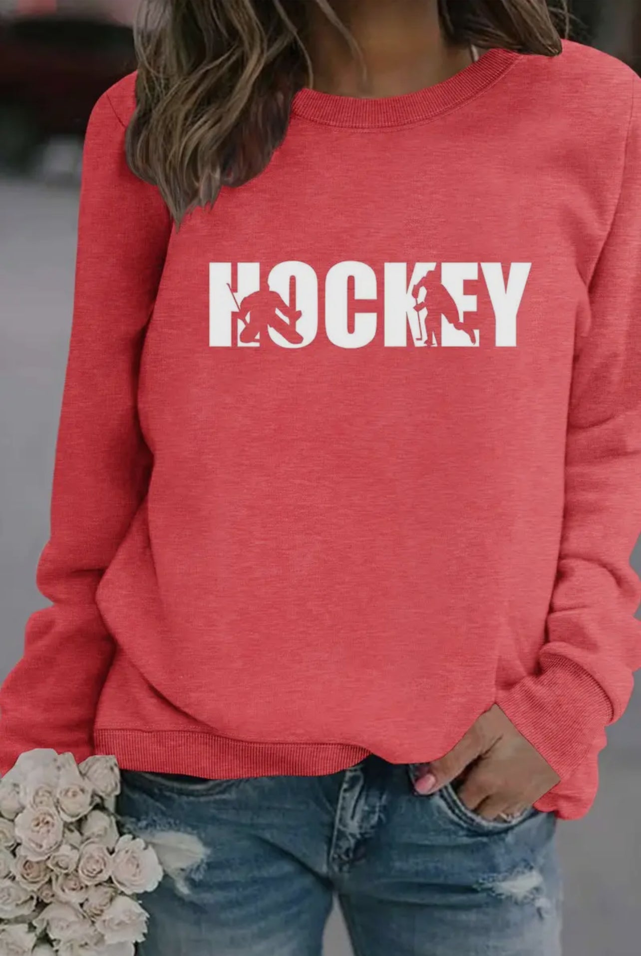 Women hockey Game Day Printing Ribbed T Shirt