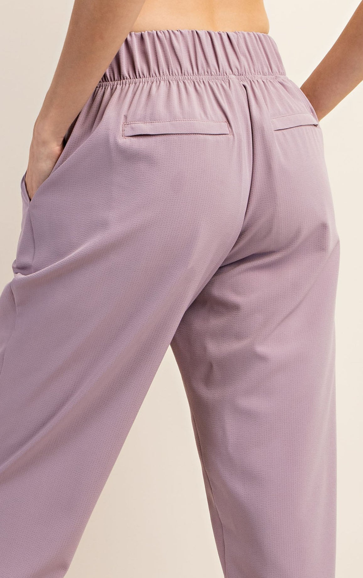 ASH LAVENDER CRINKLE WOVEN PANT