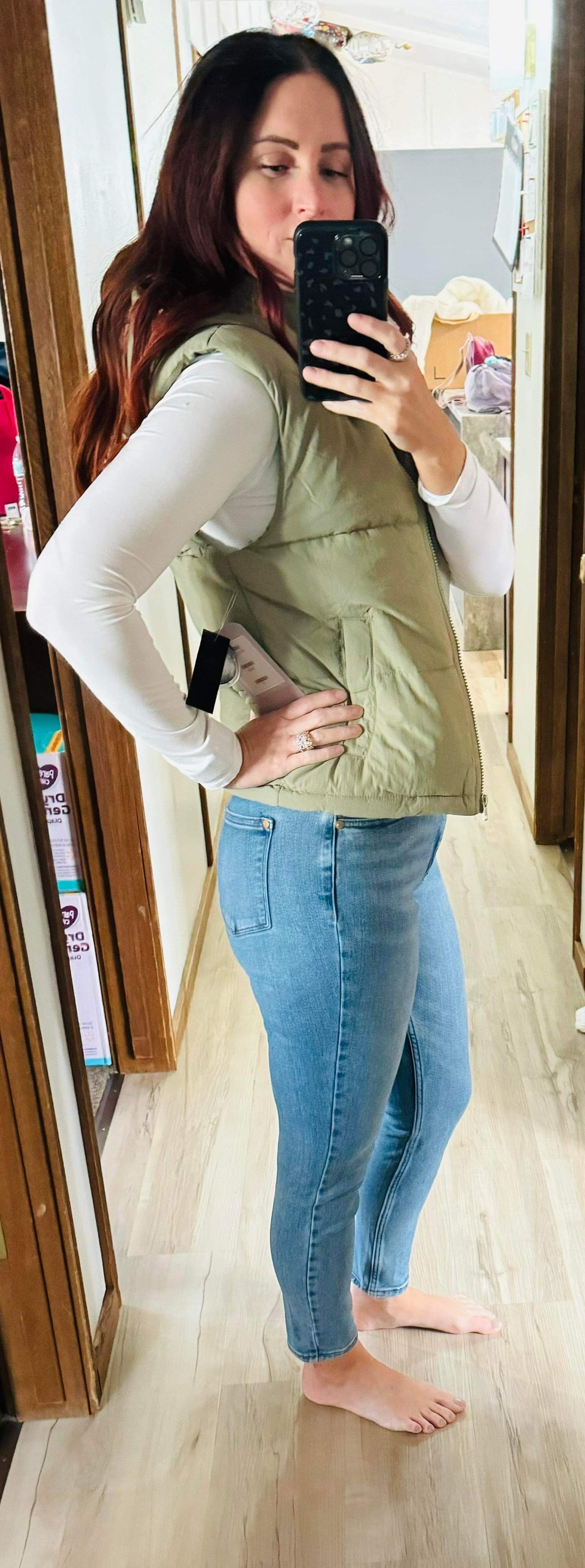 Sage Glacier Nylon Puffer Vest