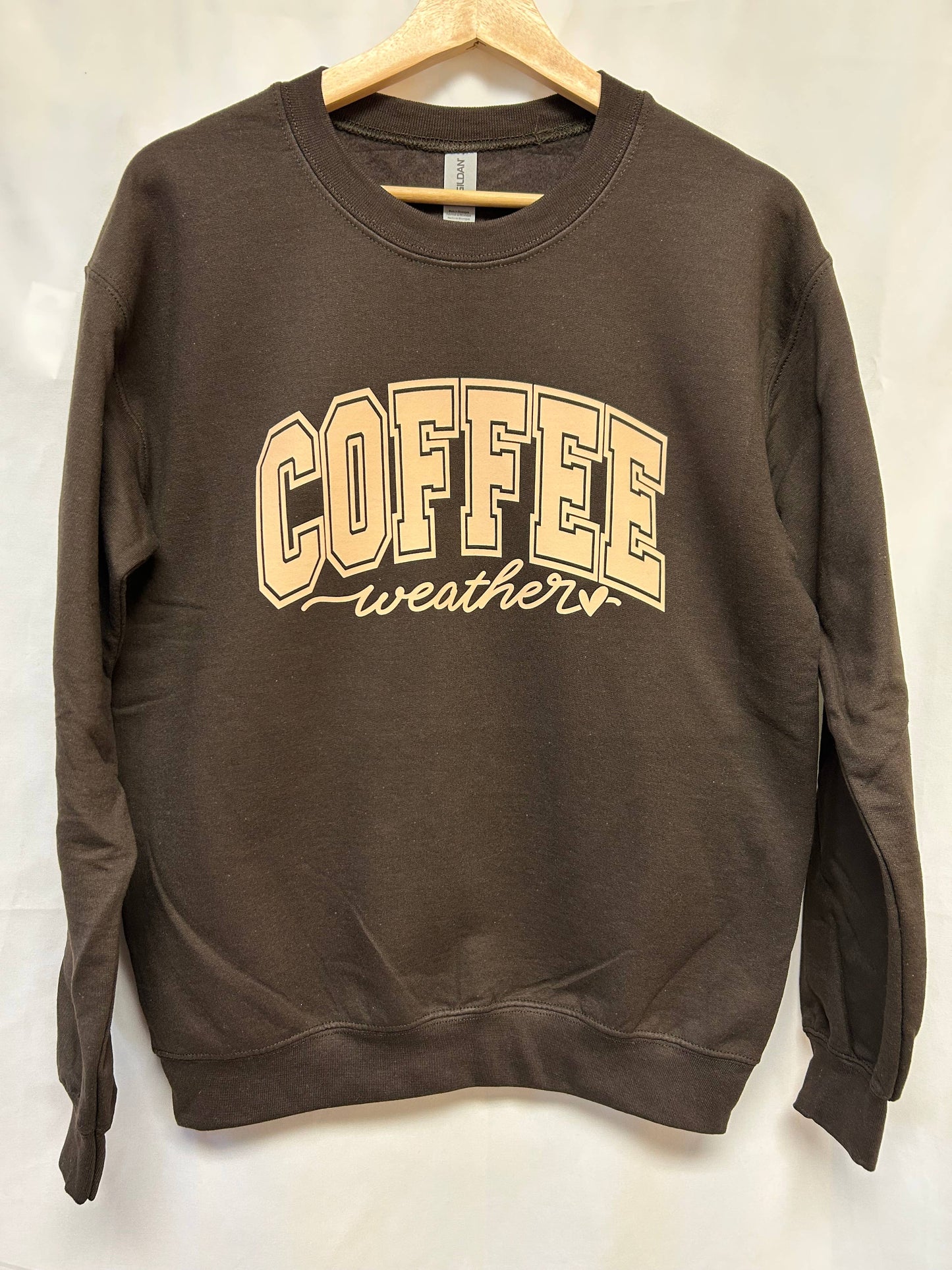 Coffee weather • brown sweatshirt