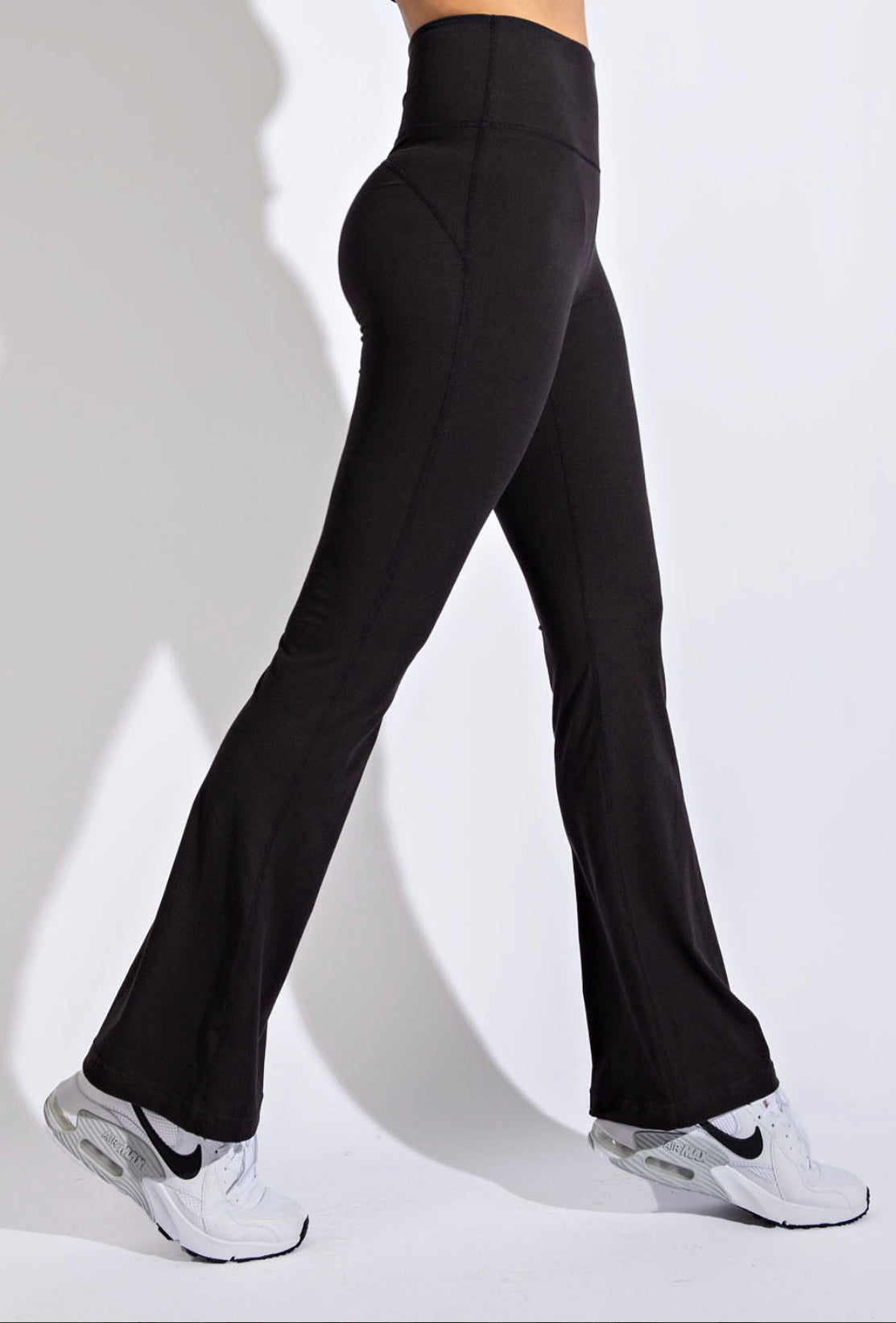 Black Flared Yoga Pants - Keweenaw Klass Boutique LLC