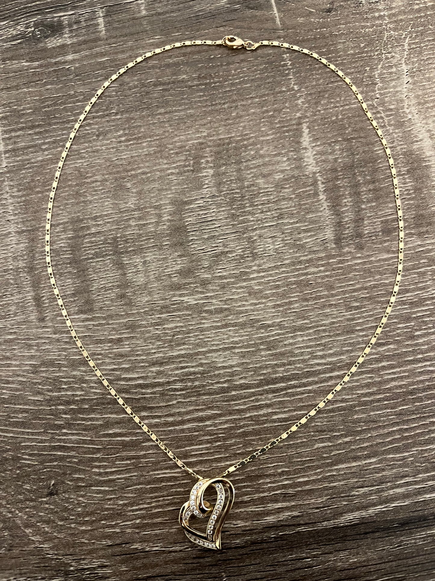 Gold Heart Necklace - Keweenaw Klass Boutique LLC
