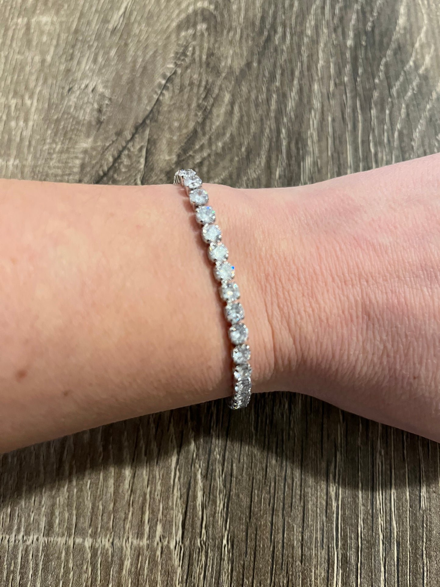 Classic White Tennis Bracelet - Keweenaw Klass Boutique LLC