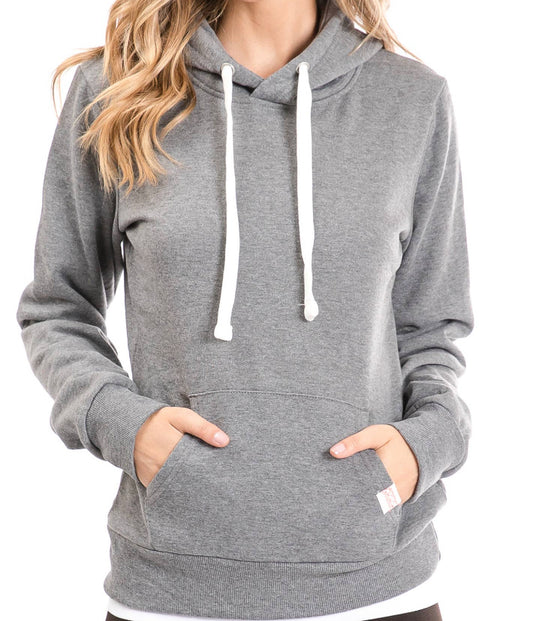 Heather Gray Active Fleece Lined Pullover Hoodie - Keweenaw Klass Boutique LLC