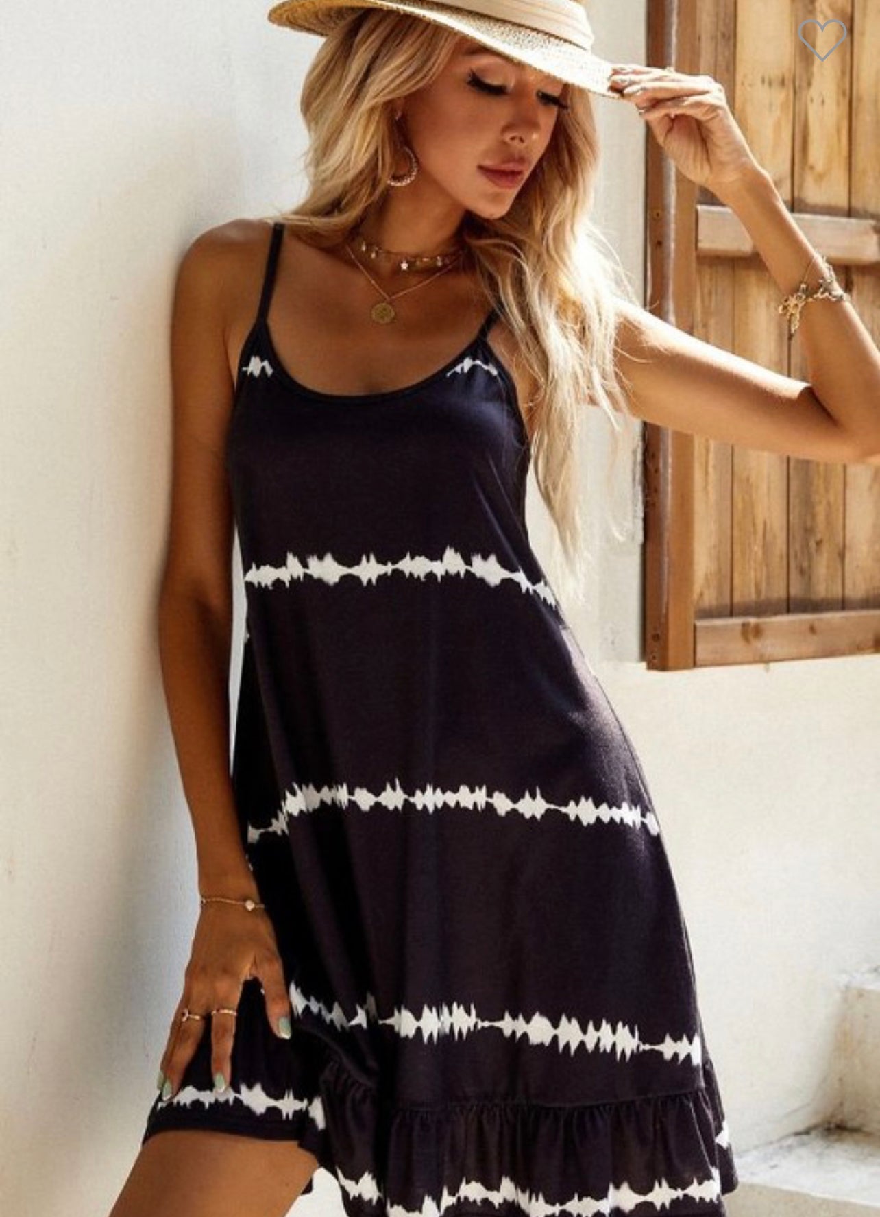 Navy Blue Ruffled Shift Mini Dress - Keweenaw Klass Boutique LLC