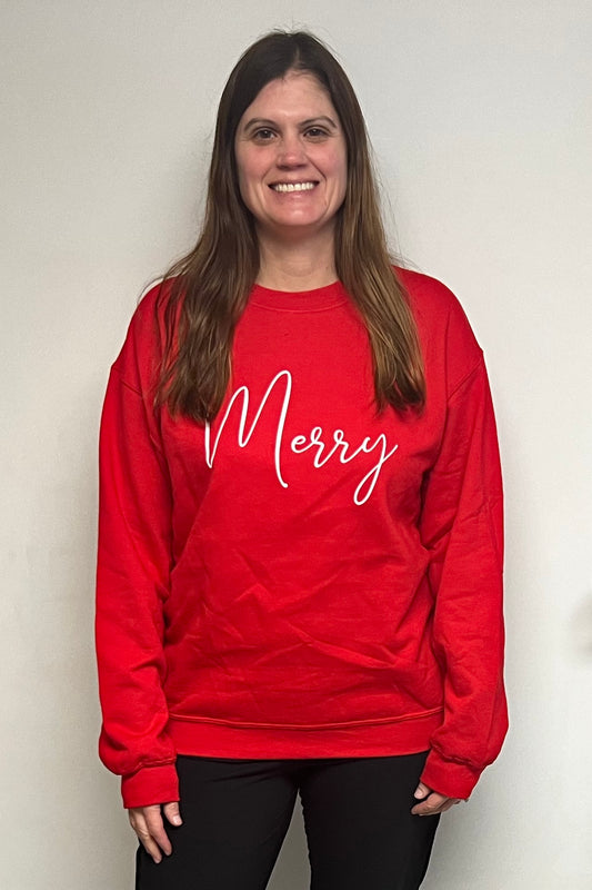 Red Merry Sweatshirt