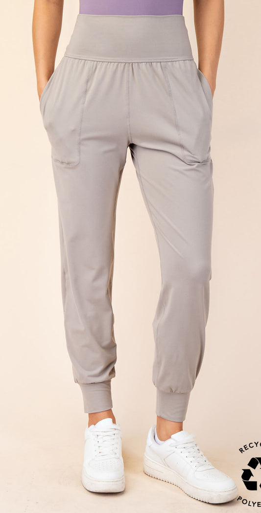 TAUPE BUTTER SOFT JOGGERS WITH POCKETS