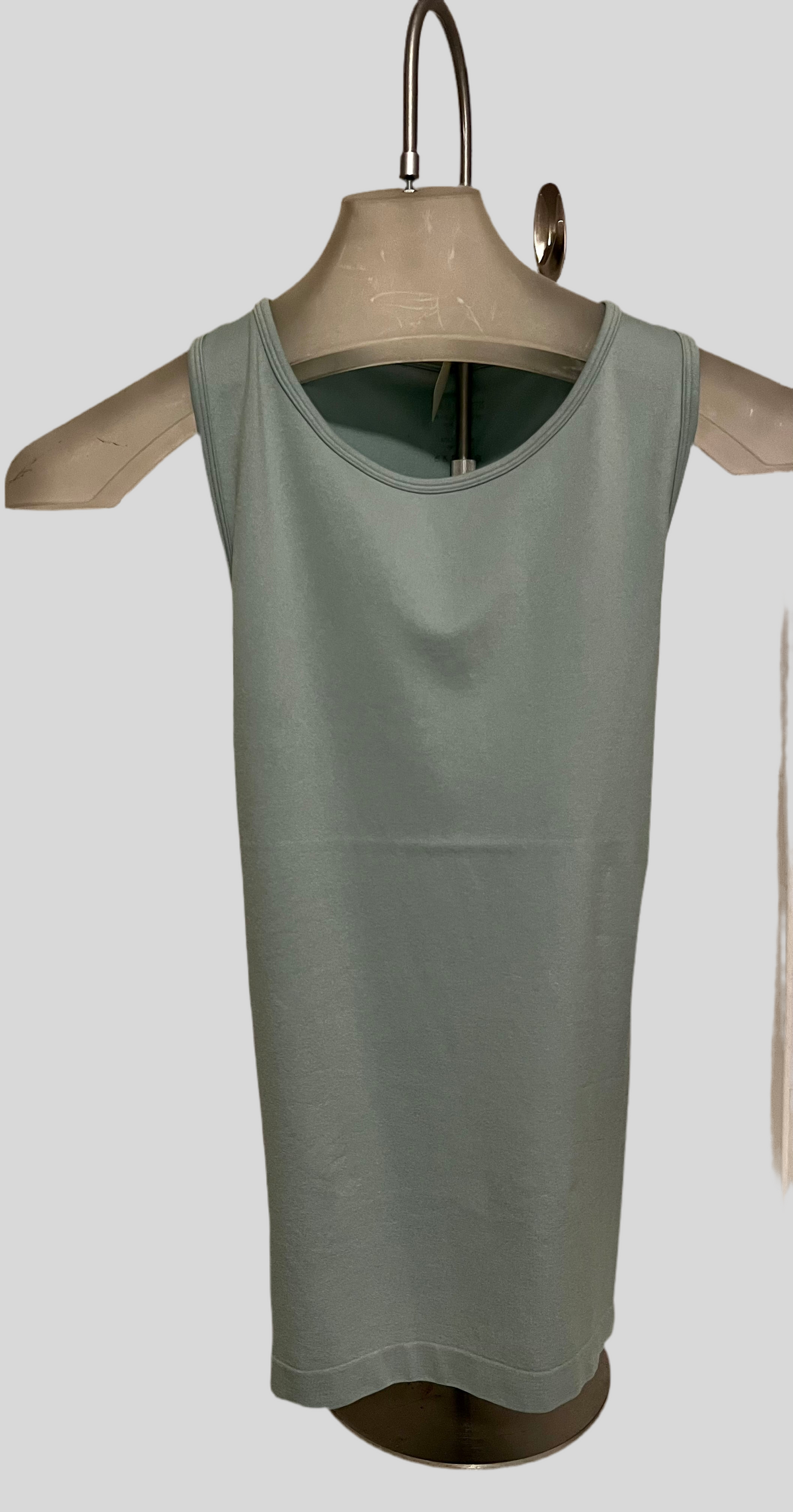 Dusty Green Scoop Neck Seamless Tank Top