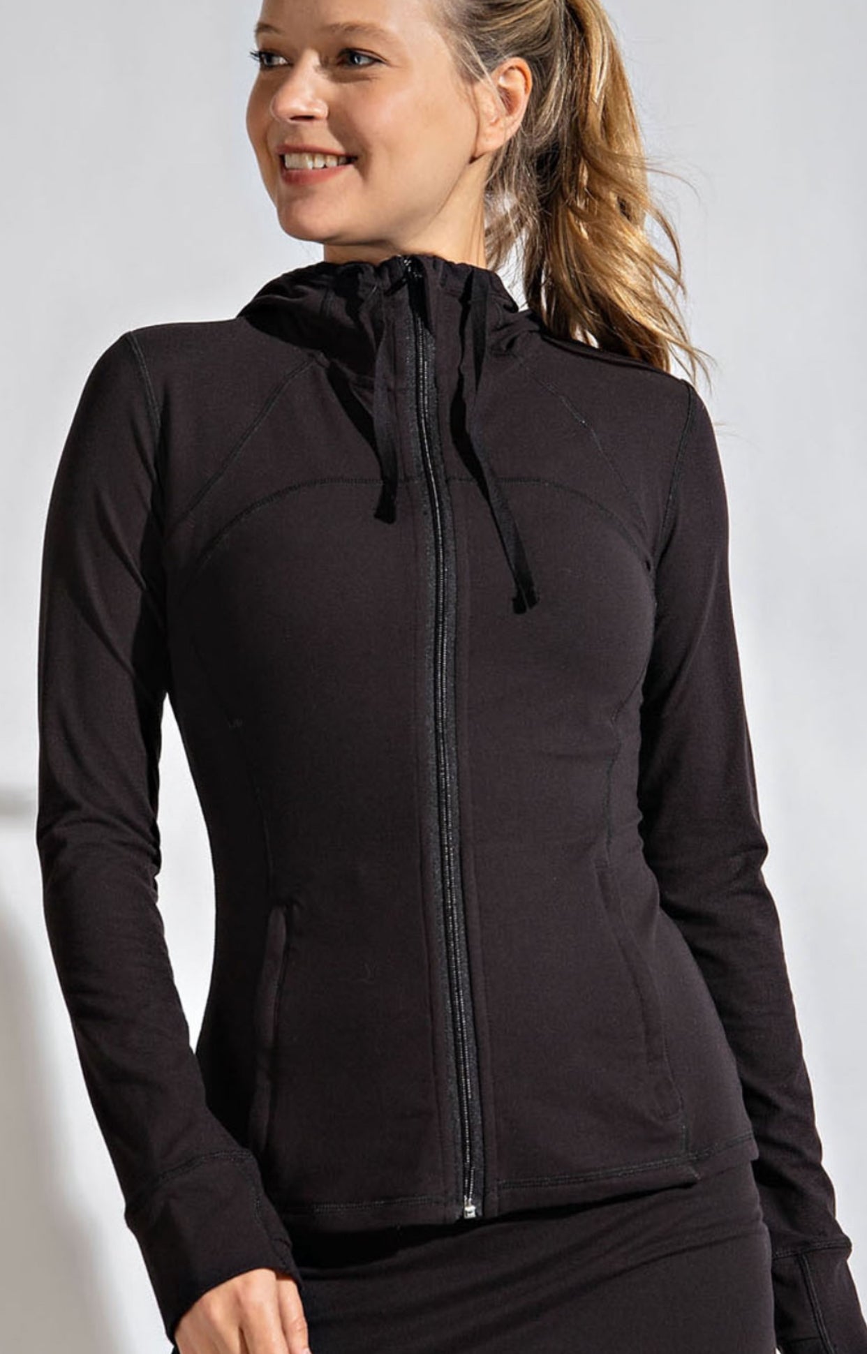 FITTED JACKET WITH HOOD