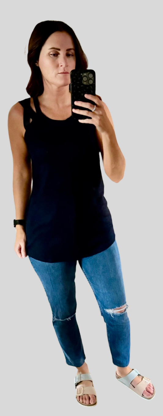 Navy Tank Top - Keweenaw Klass Boutique LLC