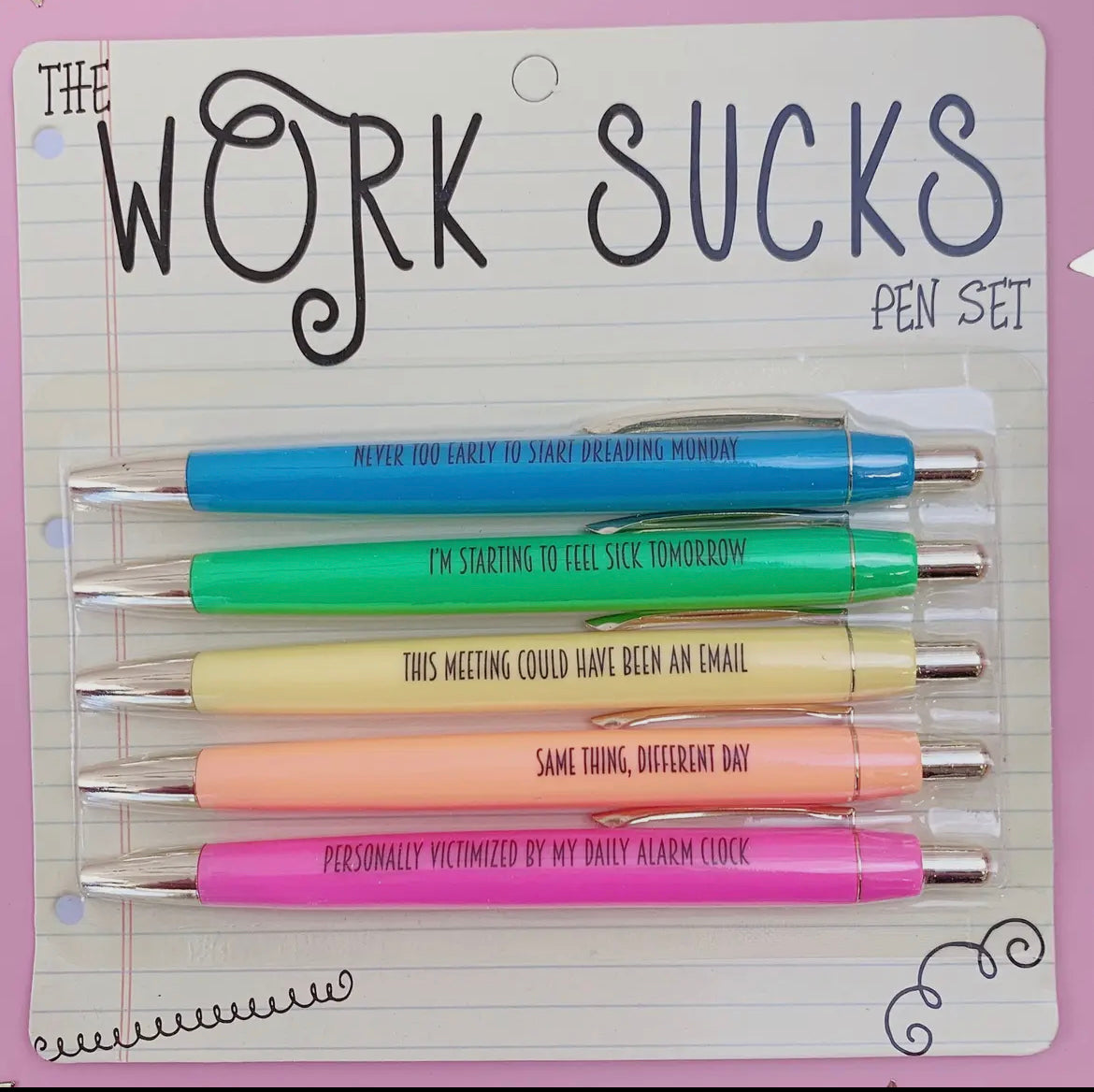 Work Sucks Pen Set