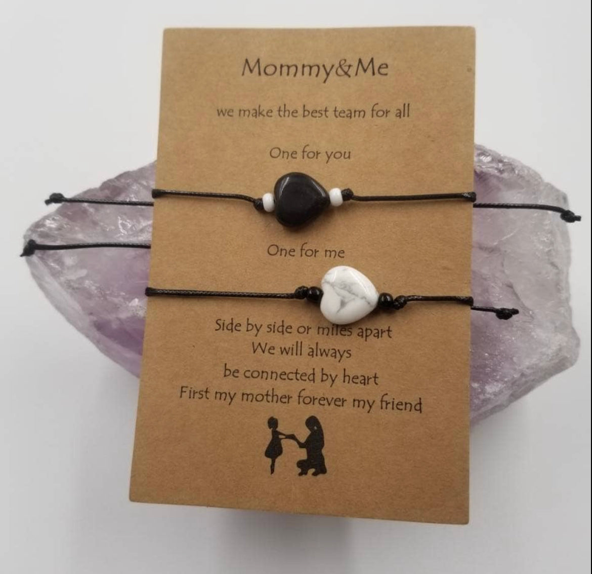 Stone Heart Bracelets - Mommy & Me