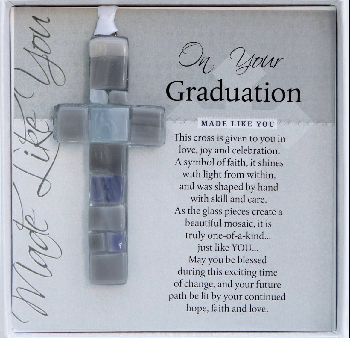 Handmade Mosaic Glass Graduation Cross