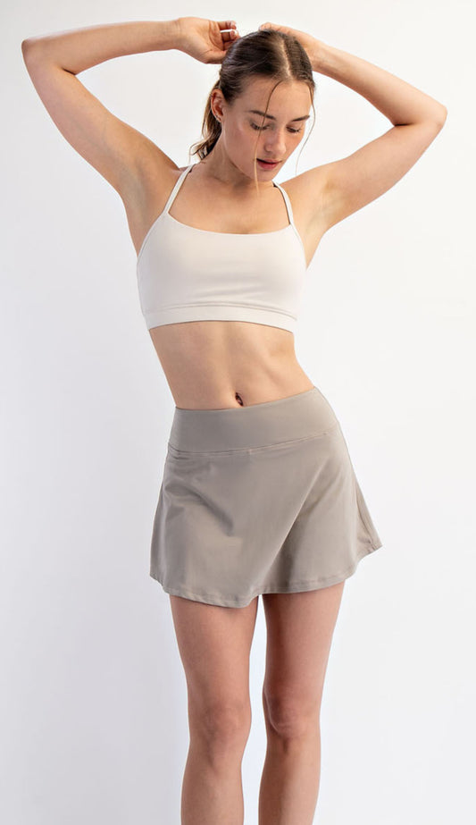 Stone Taupe Butter Skort