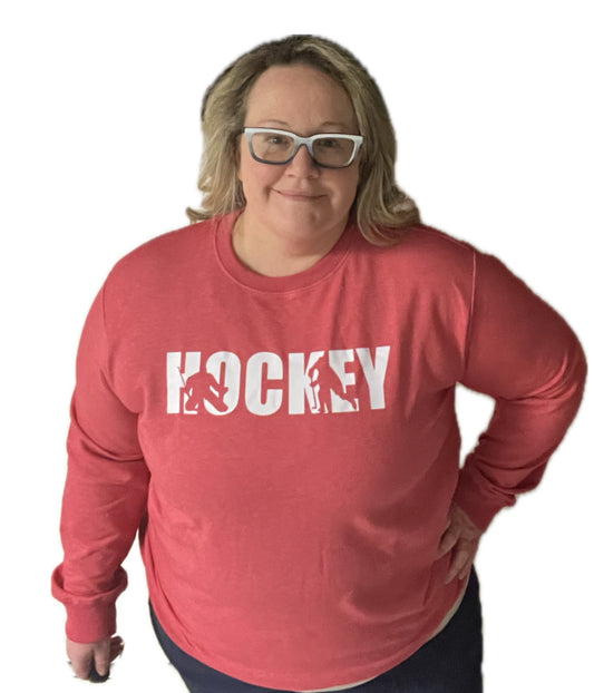 Women hockey Game Day Printing Ribbed T Shirt