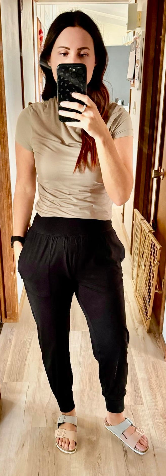 Black Butter Soft Joggers with Pockets - Keweenaw Klass Boutique LLC