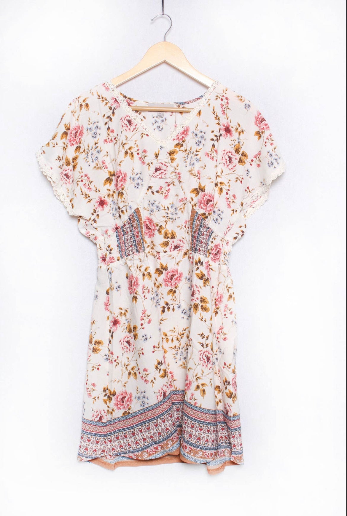 Floral Print Short Sleeve Mini Dress - Keweenaw Klass Boutique LLC