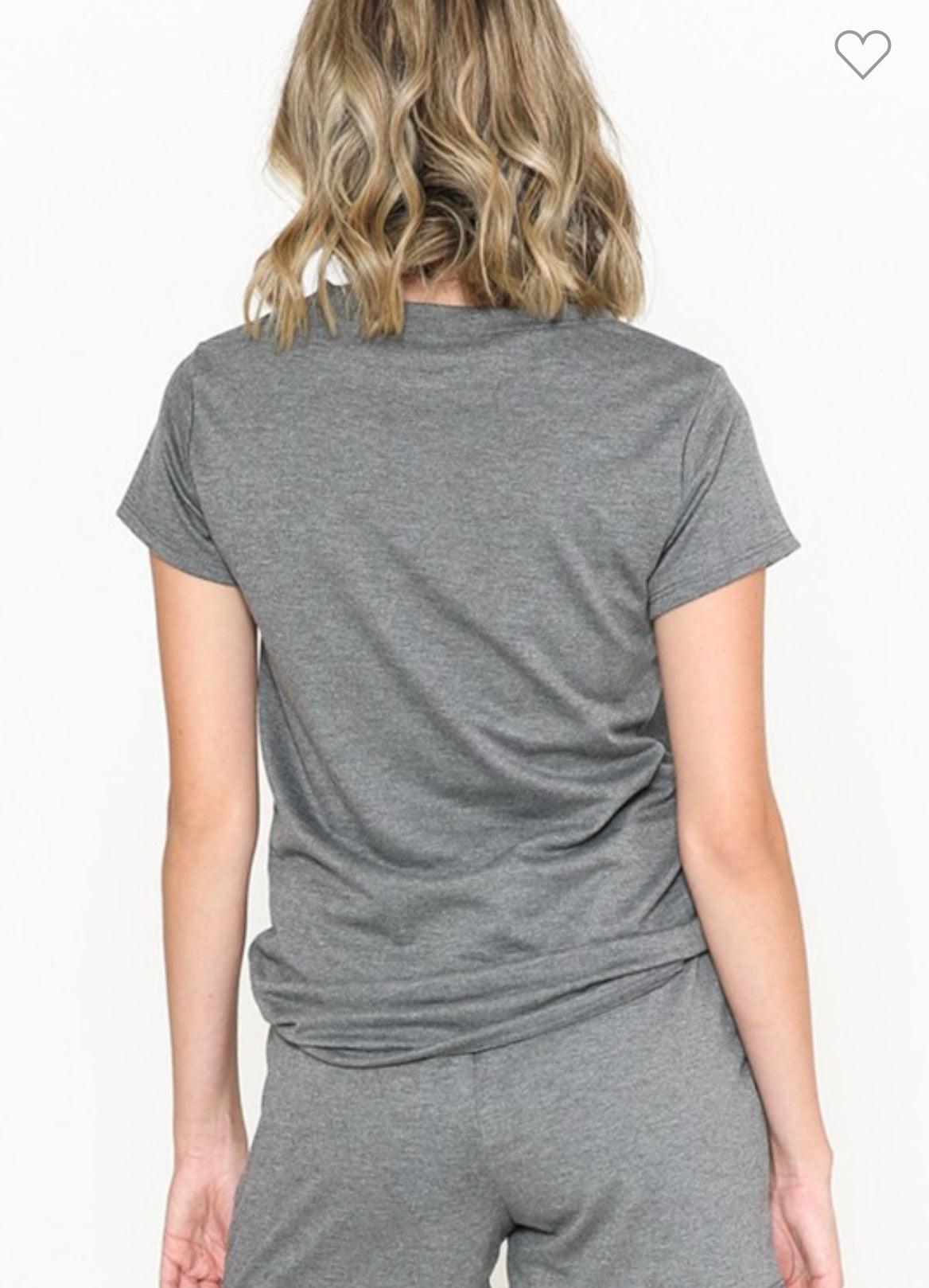 Grey Short Sleeve and Shorts Set - Keweenaw Klass Boutique LLC