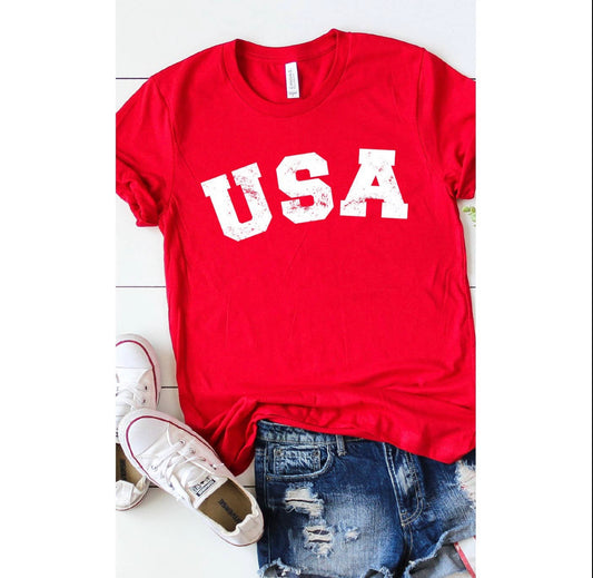 Red USA T-Shirt - Keweenaw Klass Boutique LLC