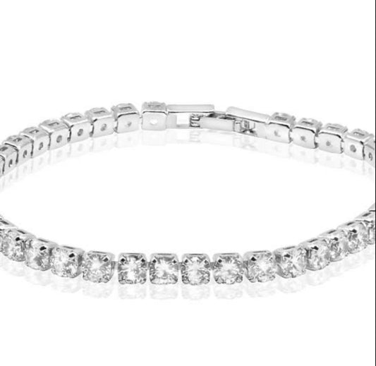 Classic White Tennis Bracelet - Keweenaw Klass Boutique LLC